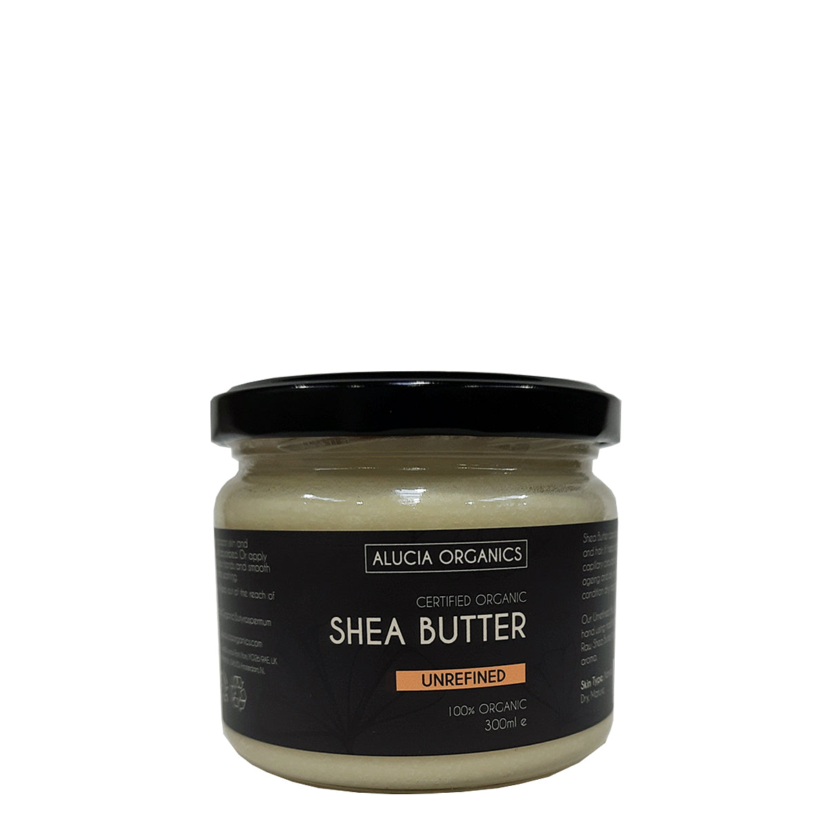 Alucia Organics Certified Organic Shea Butter Raw Unrefined 300ml