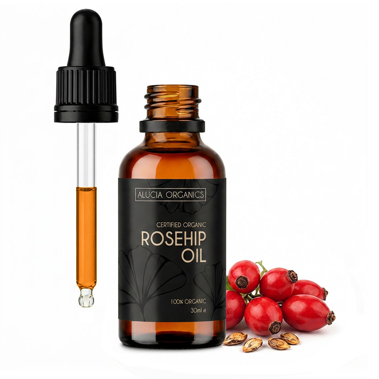 Alucia Organics Certified Organic CO2 Rosehip Oil